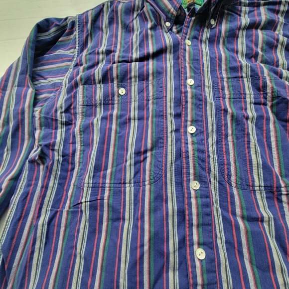 Colors Alexander Julian vintage 90s striped long sleeve button up dress shirt L - Picture 7 of 9